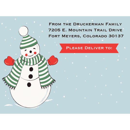 Snowman Shipping Labels